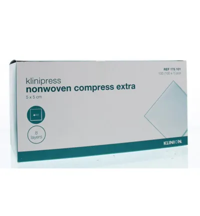 Klinion Non-woven compres 5 x 5 cm extra (100 stuks)