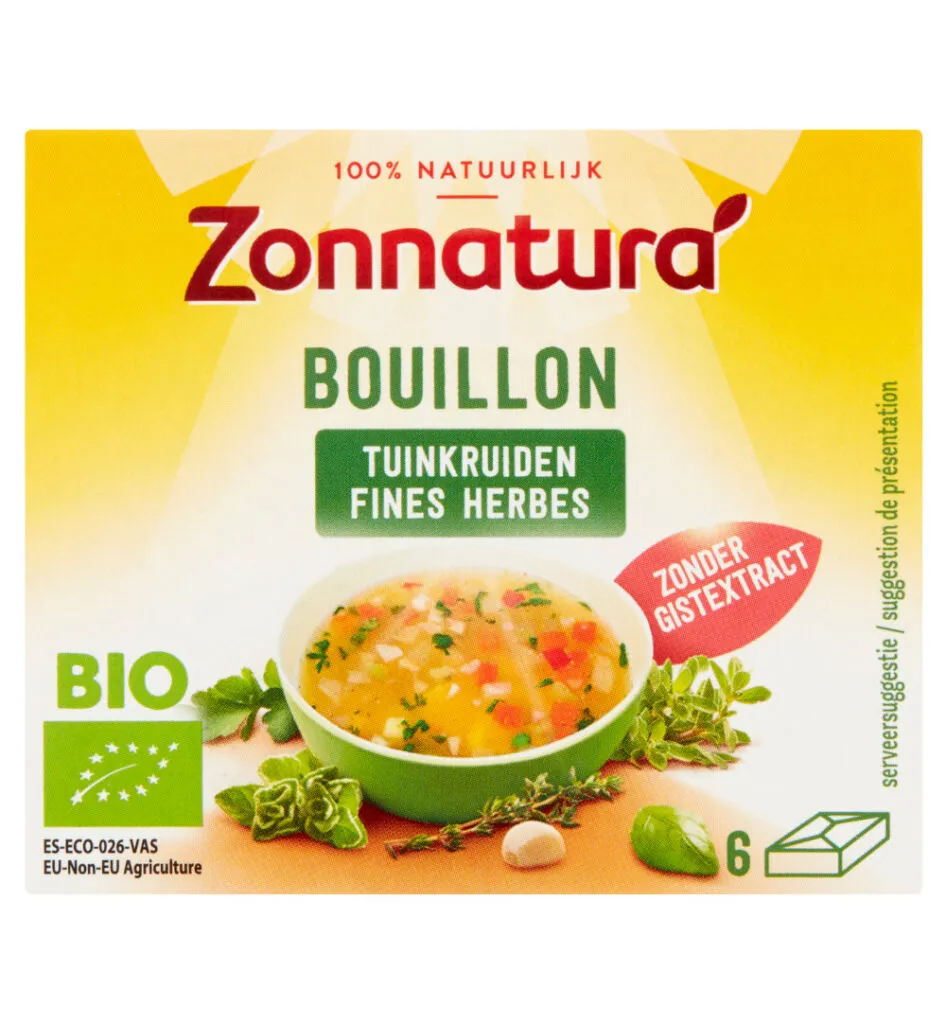 Zonnatura Fine Herbstock Bouillon Zonder Gist Bio (60 gr)