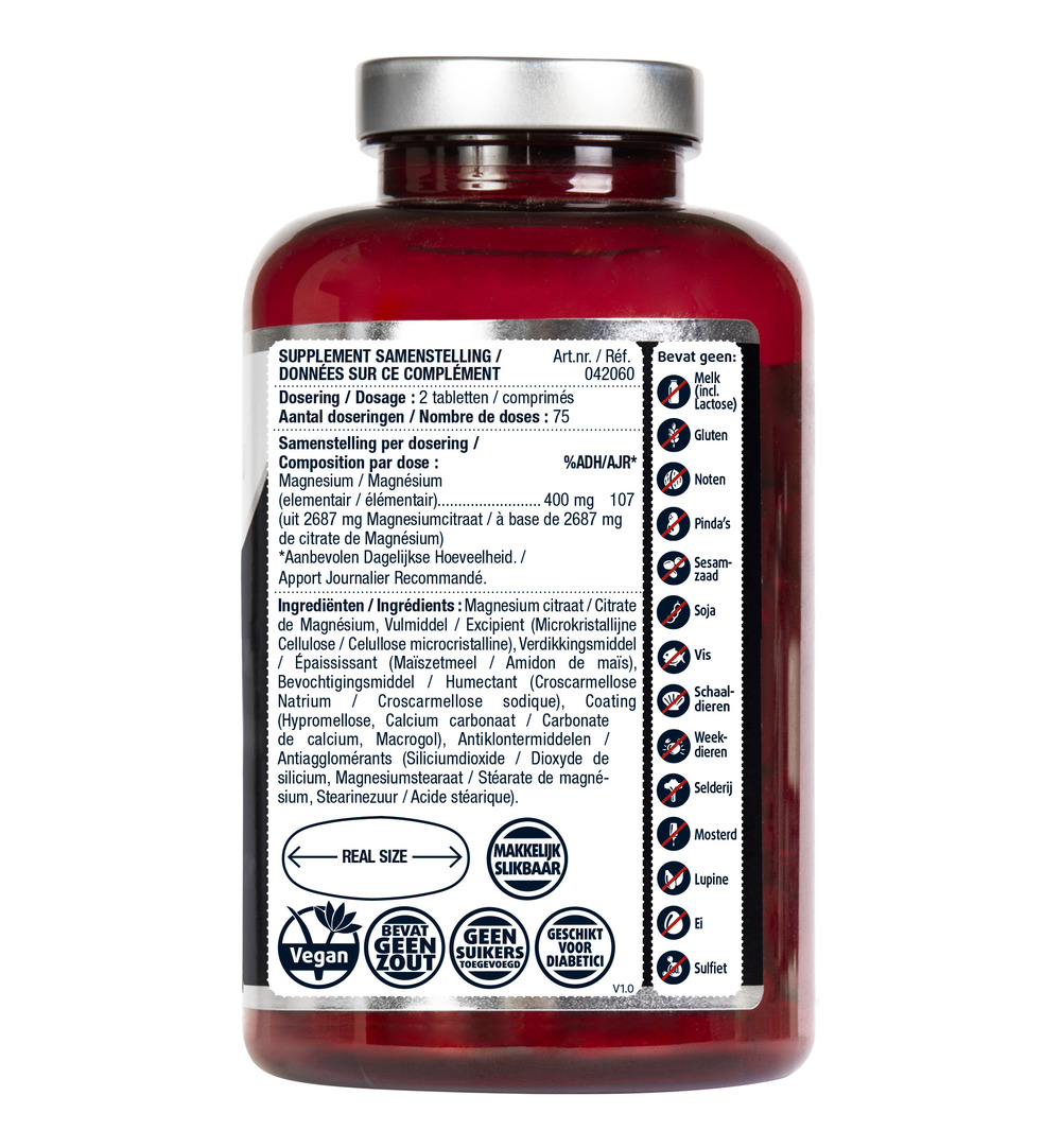 Lucovitaal Magnesium Citraat 400mg (150 tabletten)