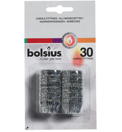 Bolsius Kaarsaanpassing Zilver Blisterverpakking (30 stuks)