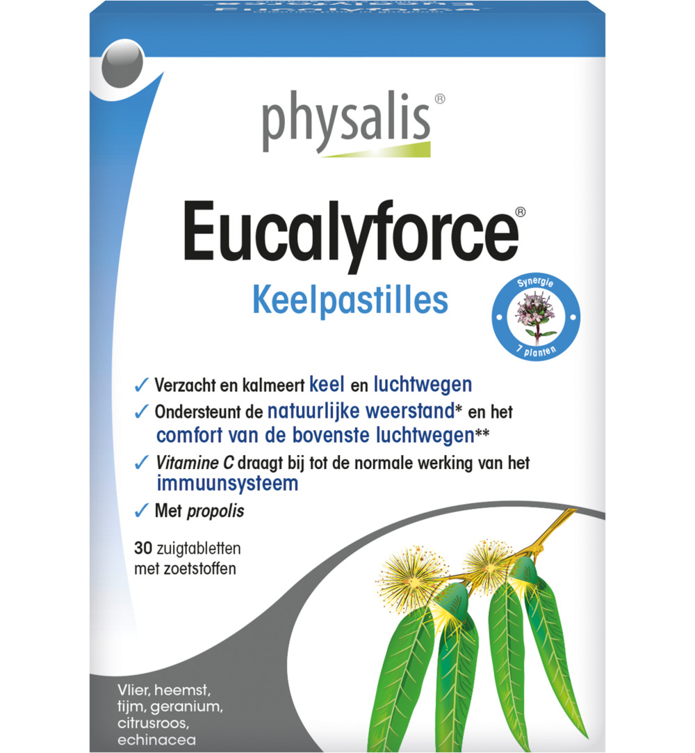 Physalis Eucalyforce keelpastille (30 tabletten)