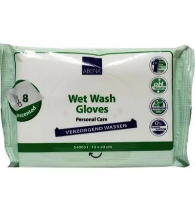 Abena Wet wash washandjes verzorgend (8 stuks)