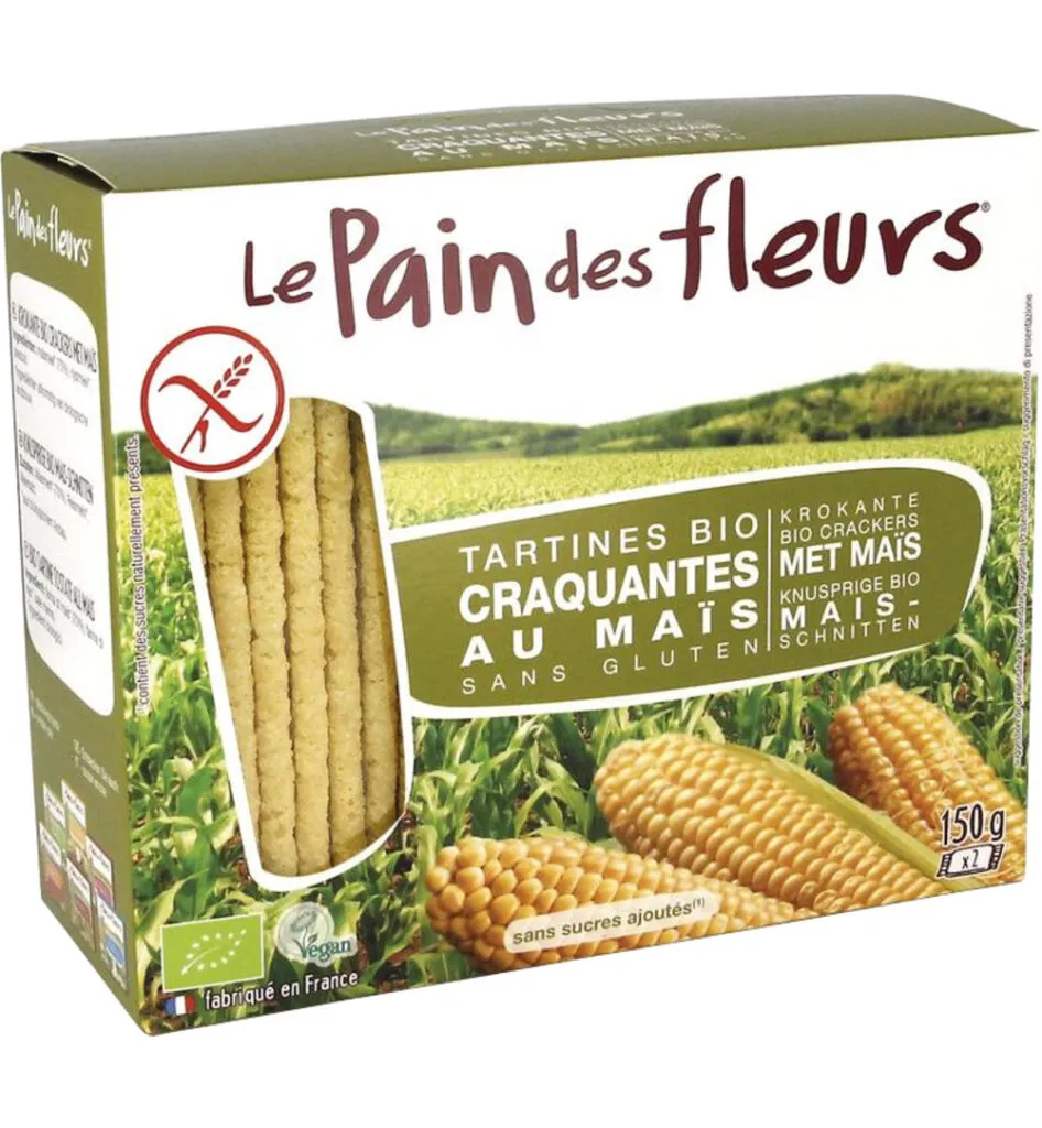 Le Pain Des Fleurs Mais Rijst Crackers Bio (150 gr)