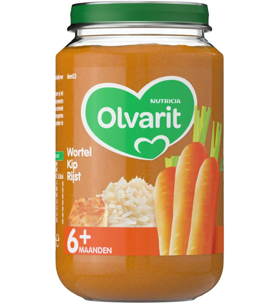 Olvarit Wortel kip rijst 6M03 (200 gr)