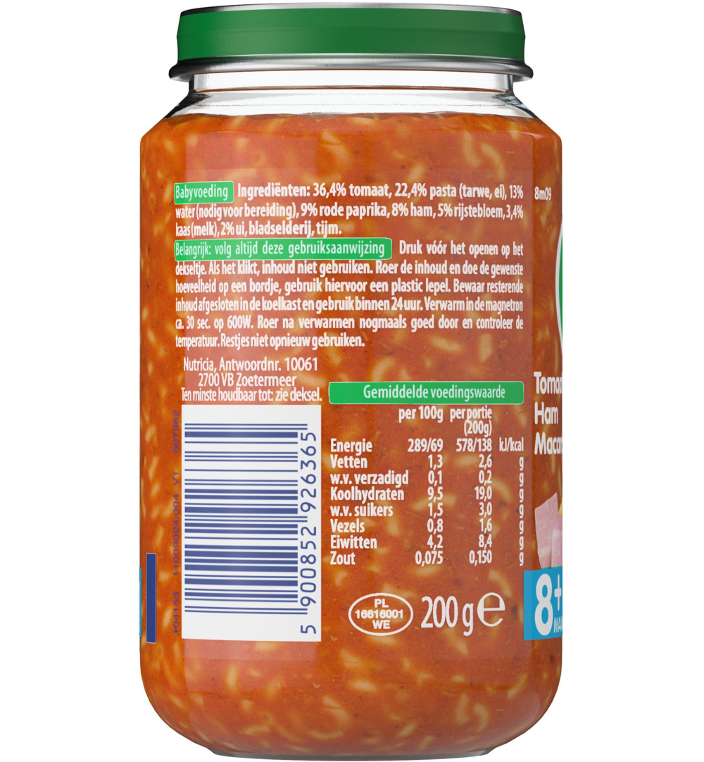 Olvarit Tomaat ham macaroni 8M09 (200 gr) - image 2