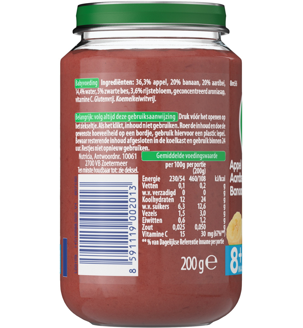 Olvarit Appel aardbei banaan 8M56 (200 gr) - image 2