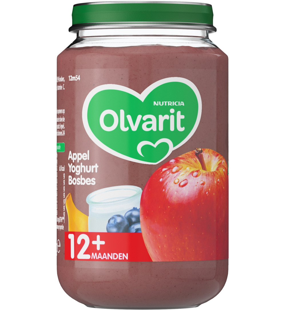 Olvarit Appel yoghurt bosbes 12M54 (200 gr)