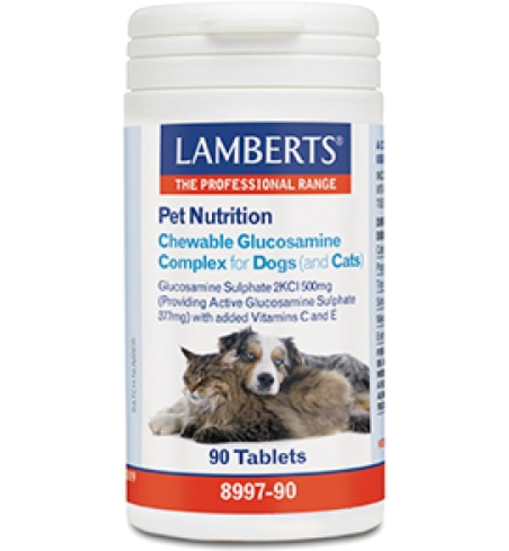 Lamberts Glucosamine Voor Hond En Kat (90 Kauwtabletten)