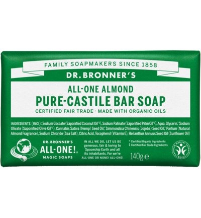 Dr. Bronner's Barsoap amandel (140 gr)