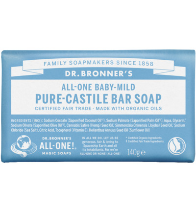 Dr. Bronner's Barsoap baby mild (140 gr)