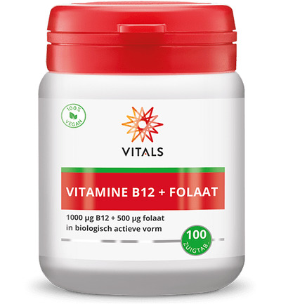 Vitals Vitamine B12 1000 mcg folaat 500 mcg (100 zuigtabletten)