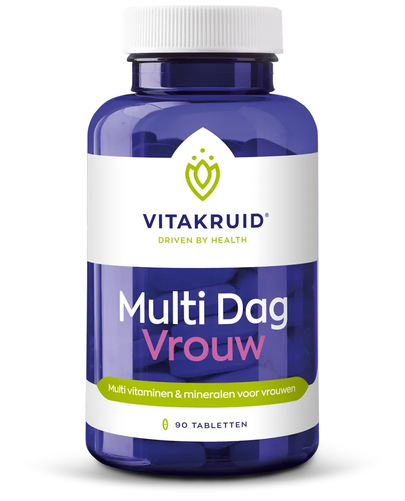 Vitakruid Multi Dag Vrouw 100% Vegan (90 tabletten)