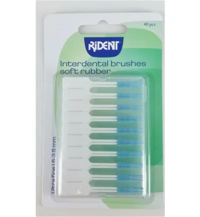 Rident Interdental brushes soft rubber (40 stuks)