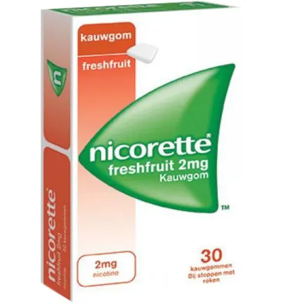 Nicorette Kauwgom 2mg freshfruit (30 stuks)