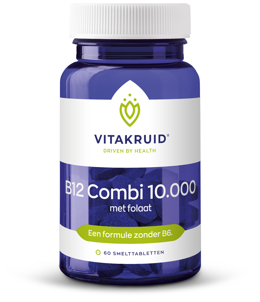 Vitakruid B12 Combi 10.000® Met Actief Folaat Vitamine (60 smelttabletten)