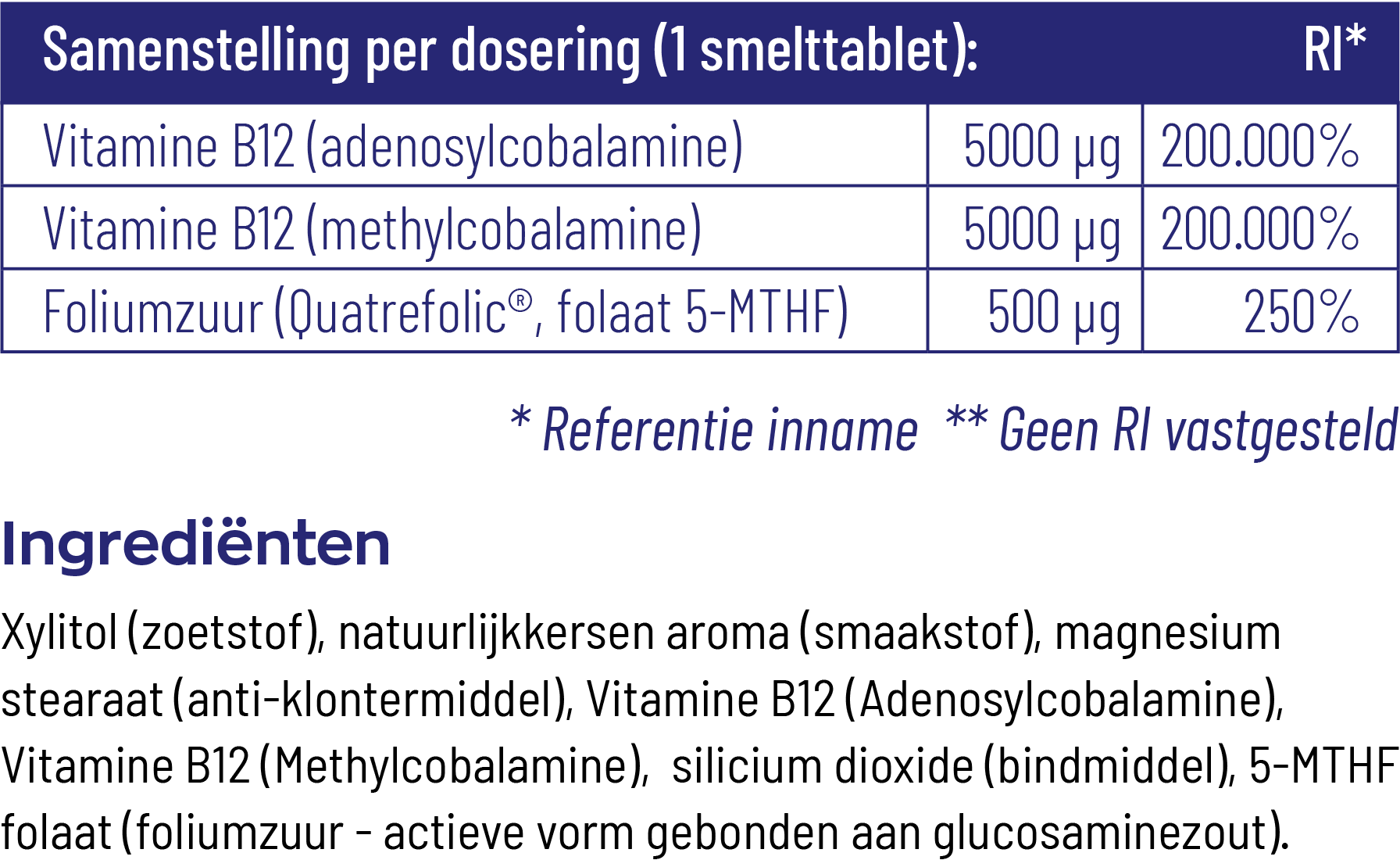 Vitakruid B12 Combi 10.000® Met Actief Folaat Vitamine (60 smelttabletten) - image 4