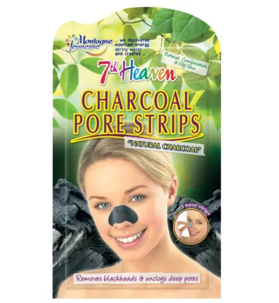 Montagne Jeunesse 7th Heaven gezichtsmasker charcoal pore strips (3 stuks)