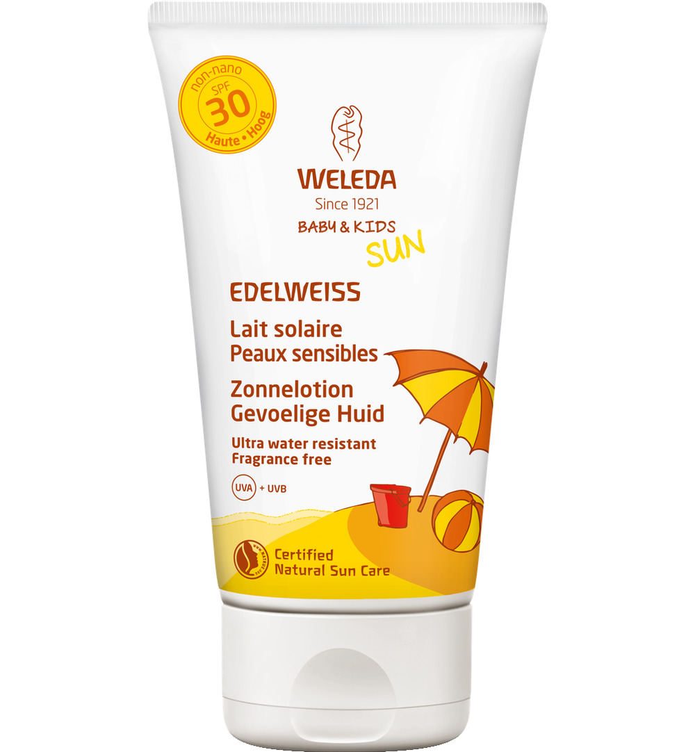 WELEDA Edelweiss zonnelotion gevoelige huid SPF30 (150 ml)