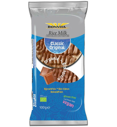 Bonvita Rijstwafel choco melk bio (100 gr)