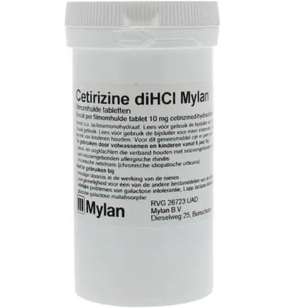 Mylan Cetirizine dihcl 10mg (250 tabletten)