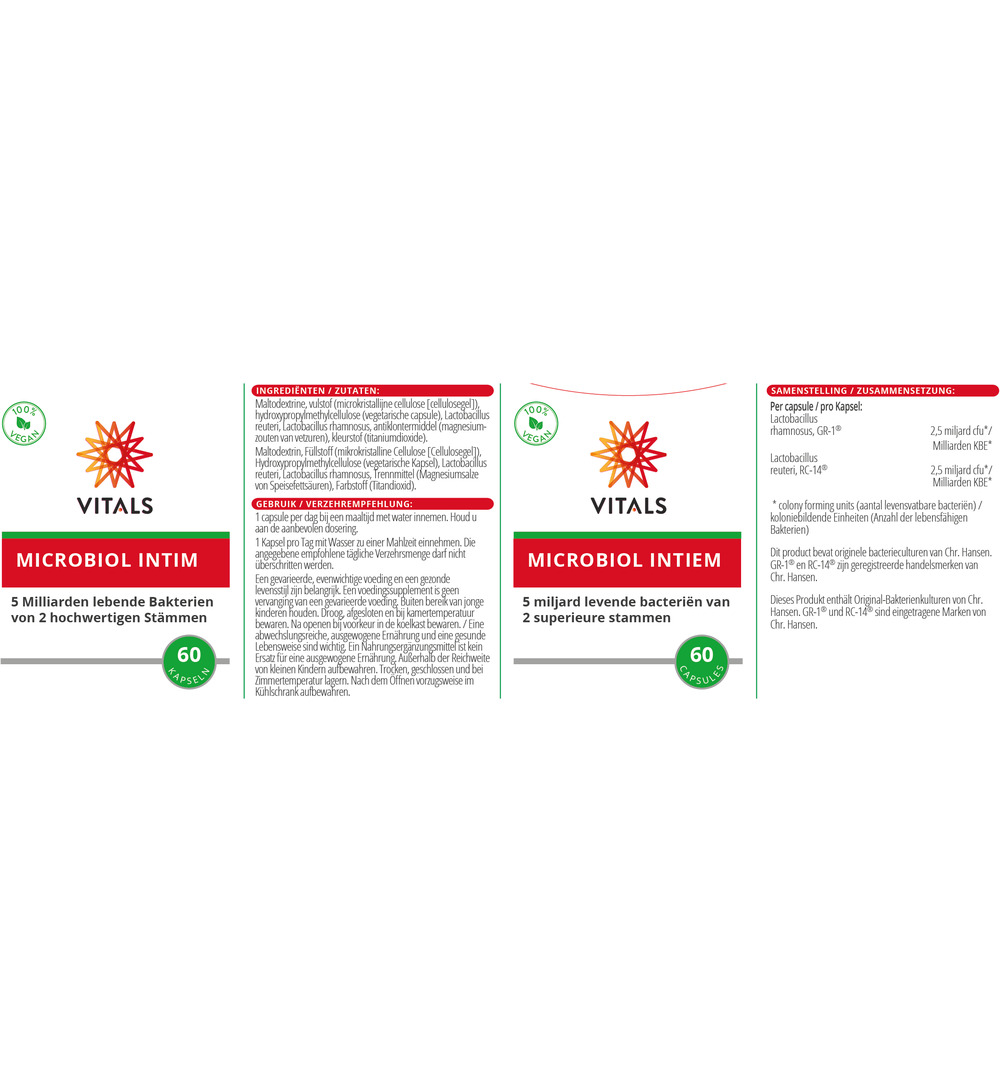 Vitals Microbiol intiem (60 vega capsules) - image 3