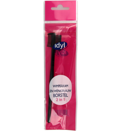 Idyl Wimperkam & wenkbrauwborstel 2-in-1 (1 stuk)
