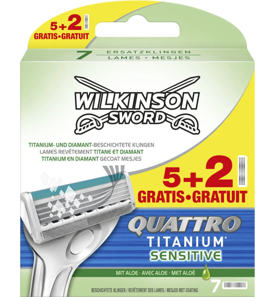 Wilkinson Quattro titanium sensitive mesjes 5+2 (7 stuks)