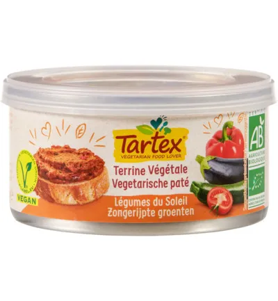 Tartex Pate Zongerijptegroente Bio (125 gr)