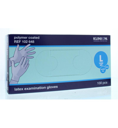 Klinion Onderzoekshandschoen prot latex maat L poedervrij (100 stuks)