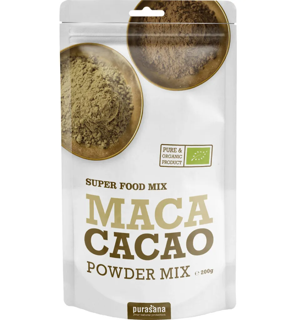 Purasana Maca & Cacao Poedermix/Melange Poudre Vegan Bio (200 gr)