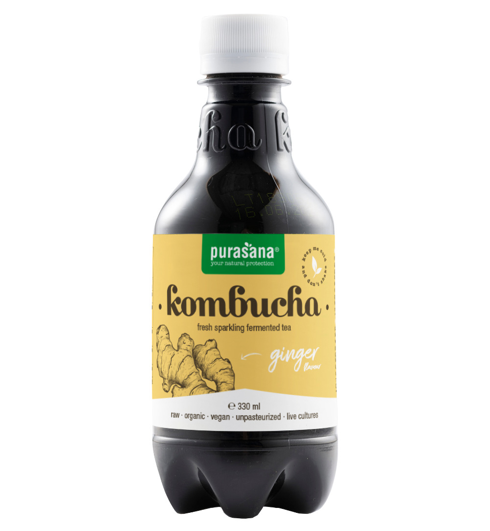 Purasana Kombucha Gember/Gingembre Vegan (330 ml)