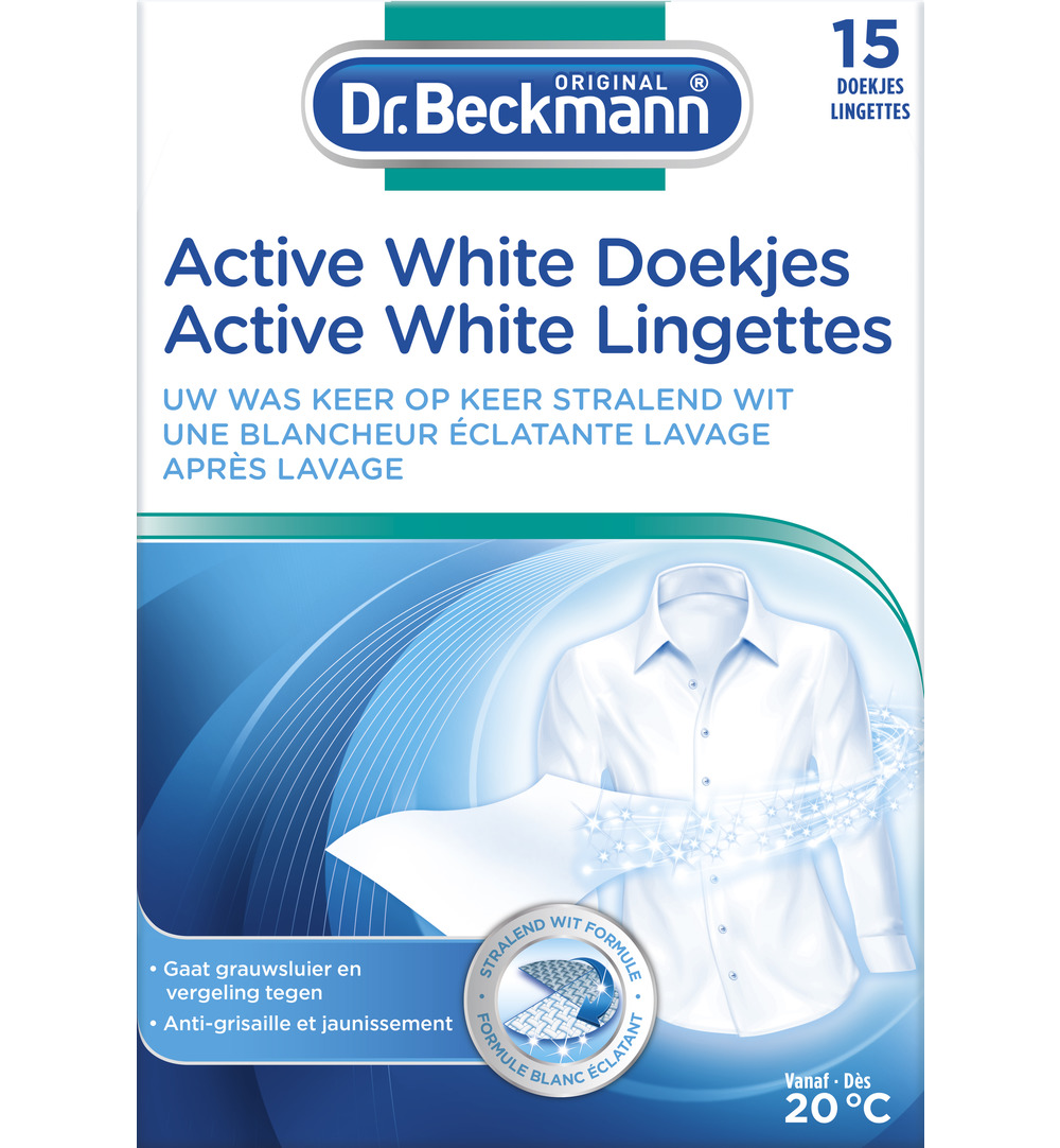 Dr. Beckmann Doekjes active white (15 stuks)