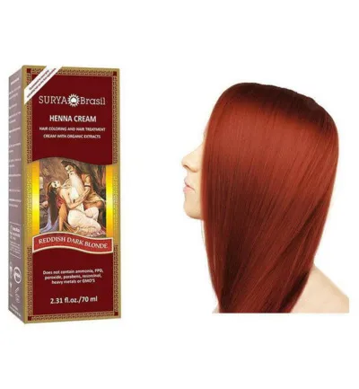 Surya Brasil Henna Haarverf Creme Reddish Dark Blonde (70 ml)