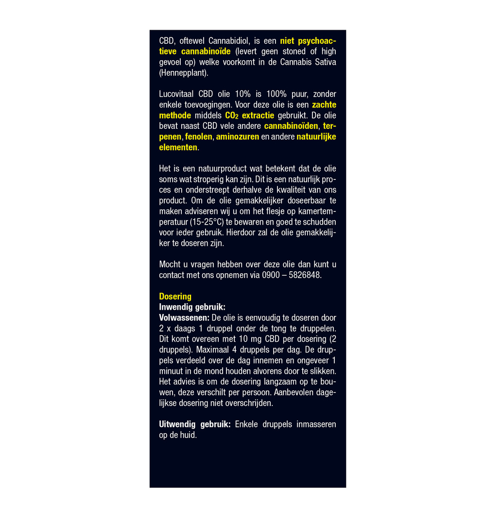 Lucovitaal CBD Olie 10% (5 ml) - image 5