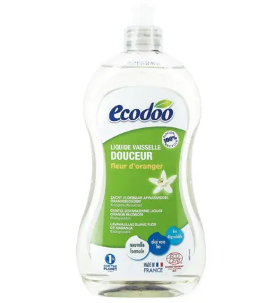 Ecodoo Afwasmiddel vloeibaar zacht oranjebloesem bio (500 ml)