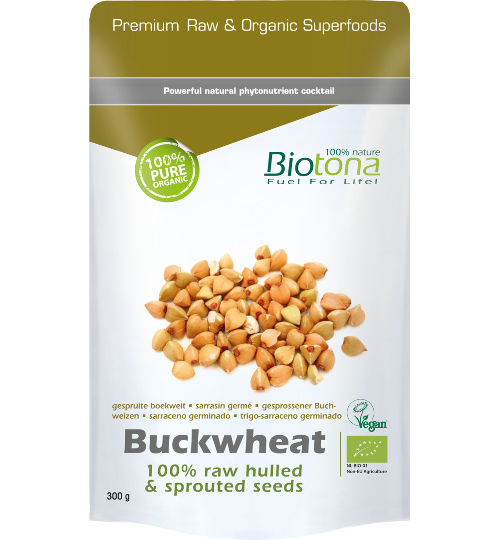 Biotona Buckwheat Raw Hulled & Sprouted Seeds Bio (300 gr)