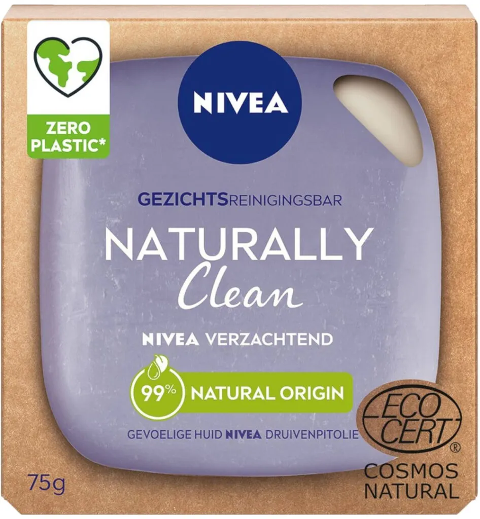 Nivea Naturally clean face bar verzachtend (75 gr)
