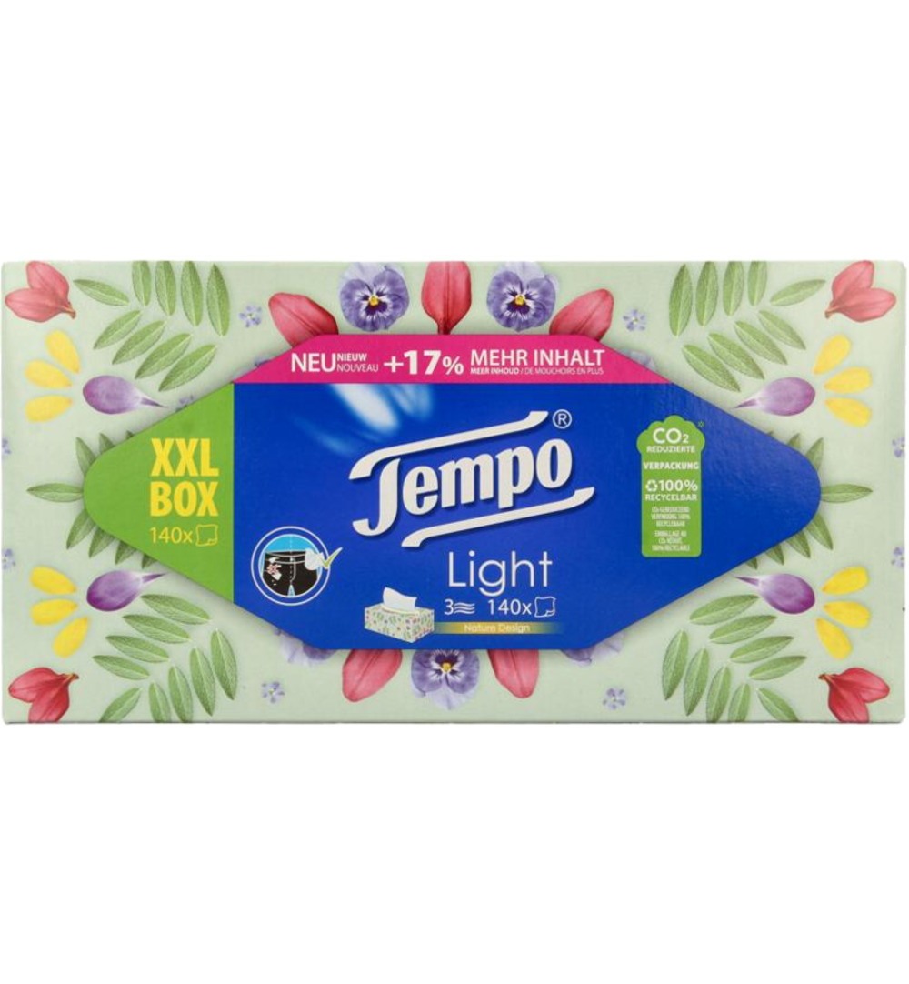 Tempo Tissue Box Xxl 3-Laags (140 stuks)