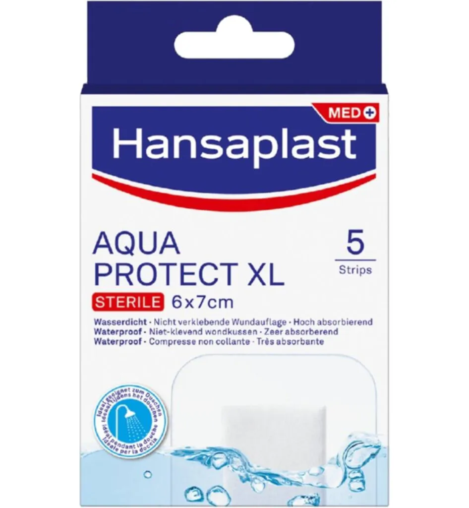 Hansaplast Aqua protect antibacterieel XL (5 stuks)