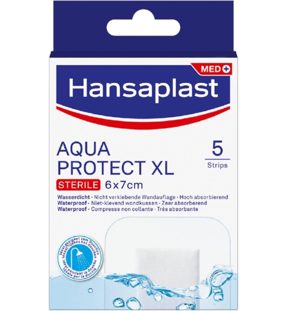 Hansaplast Aqua protect antibacterieel XL (5 stuks)