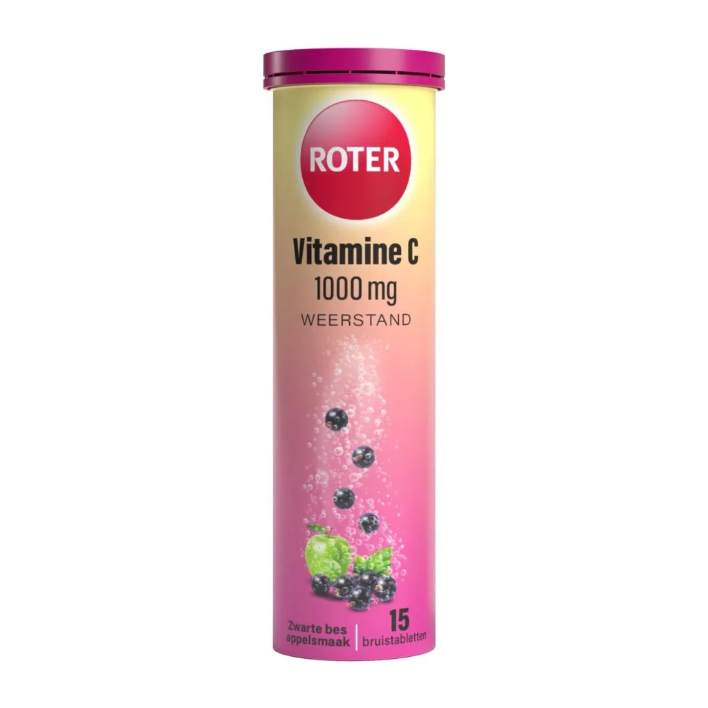 Roter Vitamine C 1000 mg Bruis Zwarte bes - Appel (15 bruistabletten)