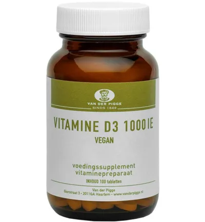 Pigge Vitamine D 1000Ie Vegan (100 tabletten)