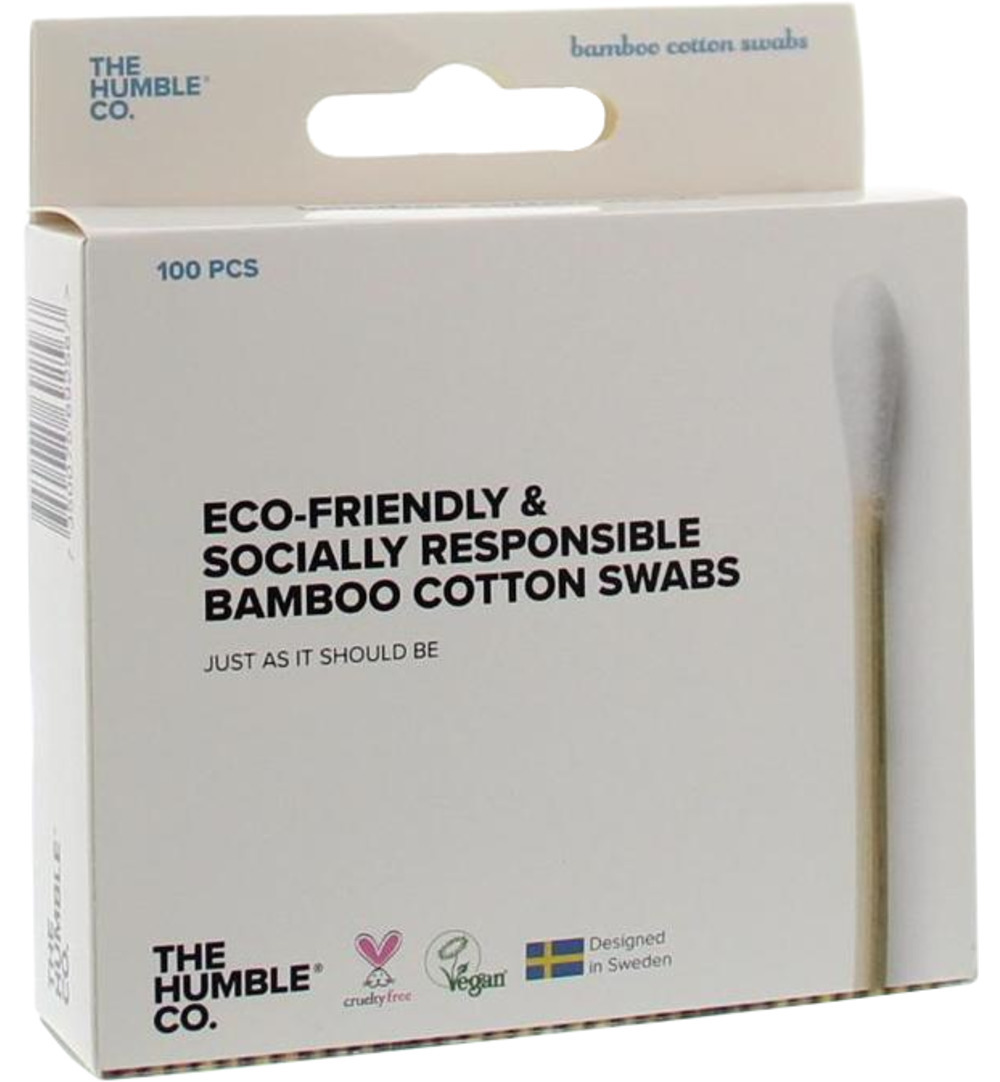 The Humble Co. Wattenstaafjes Bamboe Wit (100 stuks)