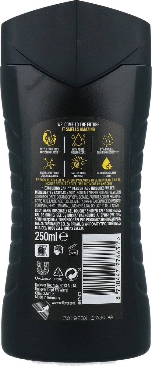 Axe Showergel collision leather (250 ml)