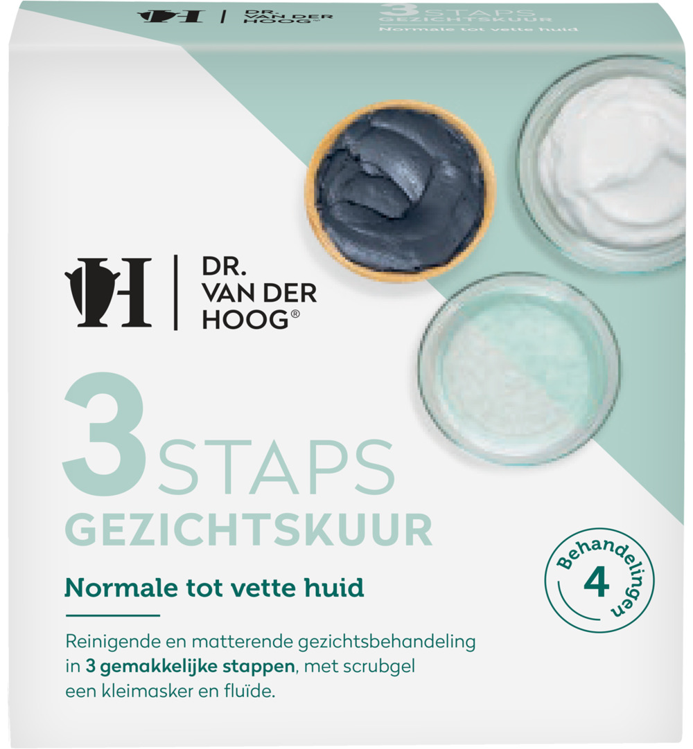 Dr. Van Der Hoog 3 Staps Gezichtskuur normaal tot vette huid (3 stuks)