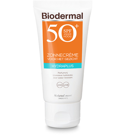 Biodermal Zonnecreme gezicht hydraplus SPF50 (50 ml)