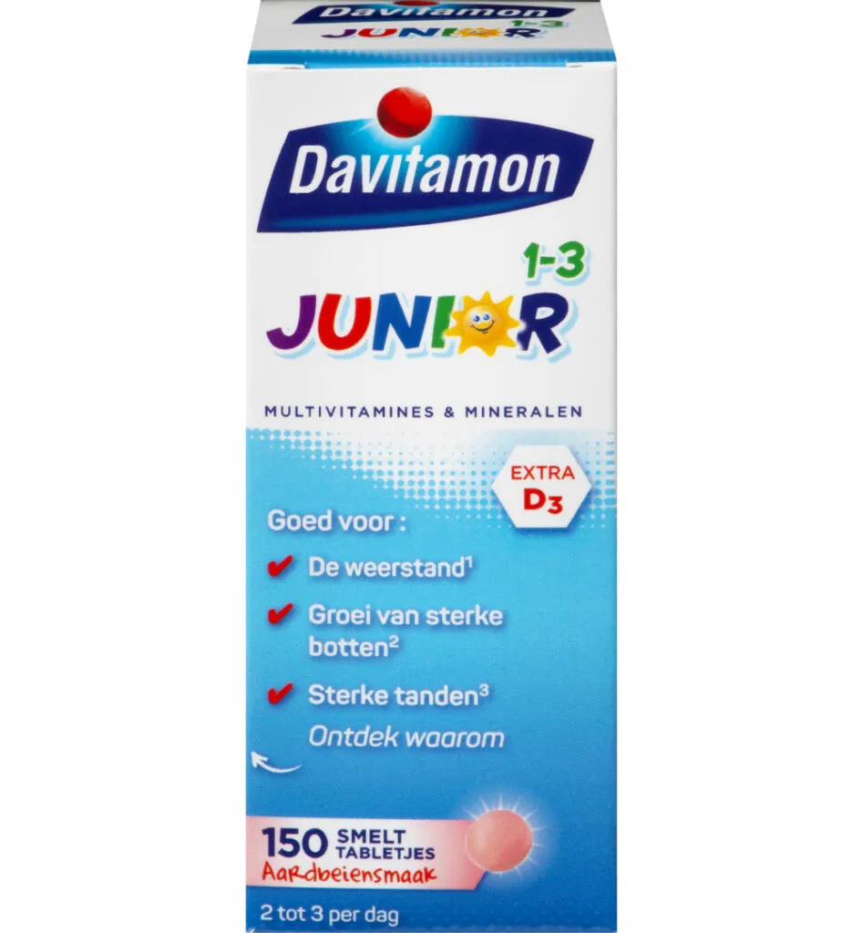 Davitamon Junior 1+ smelttablet (150 tabletten)