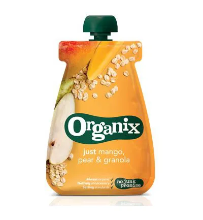 Organix Just Oatmeal Peargranola 6-36 Maanden Bio (100 gr)