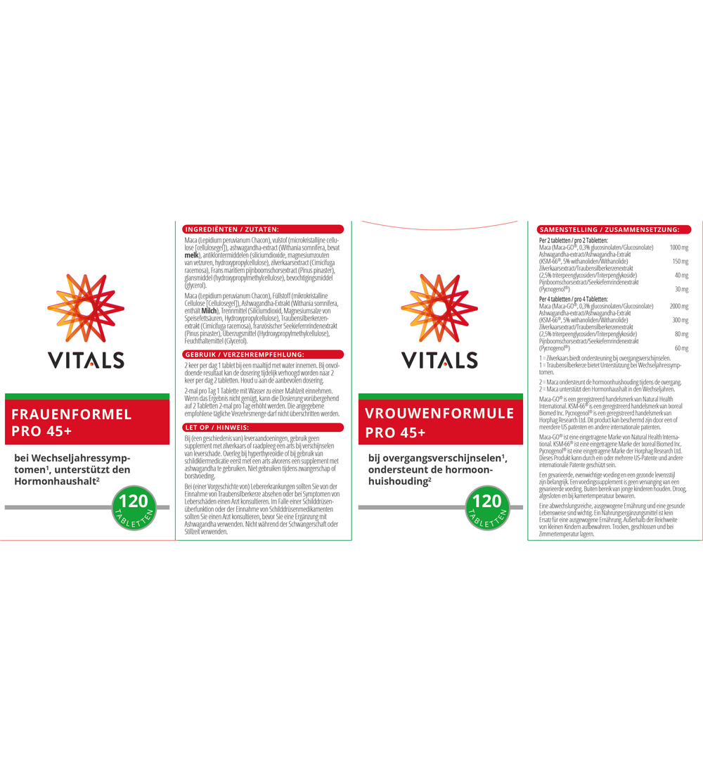Vitals Vrouwenformule pro 45+ (120 tabletten) - image 3