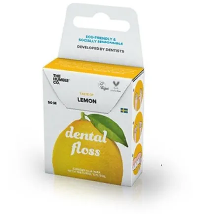 The Humble Co. Dental floss lemon 50 meter (1 stuk)